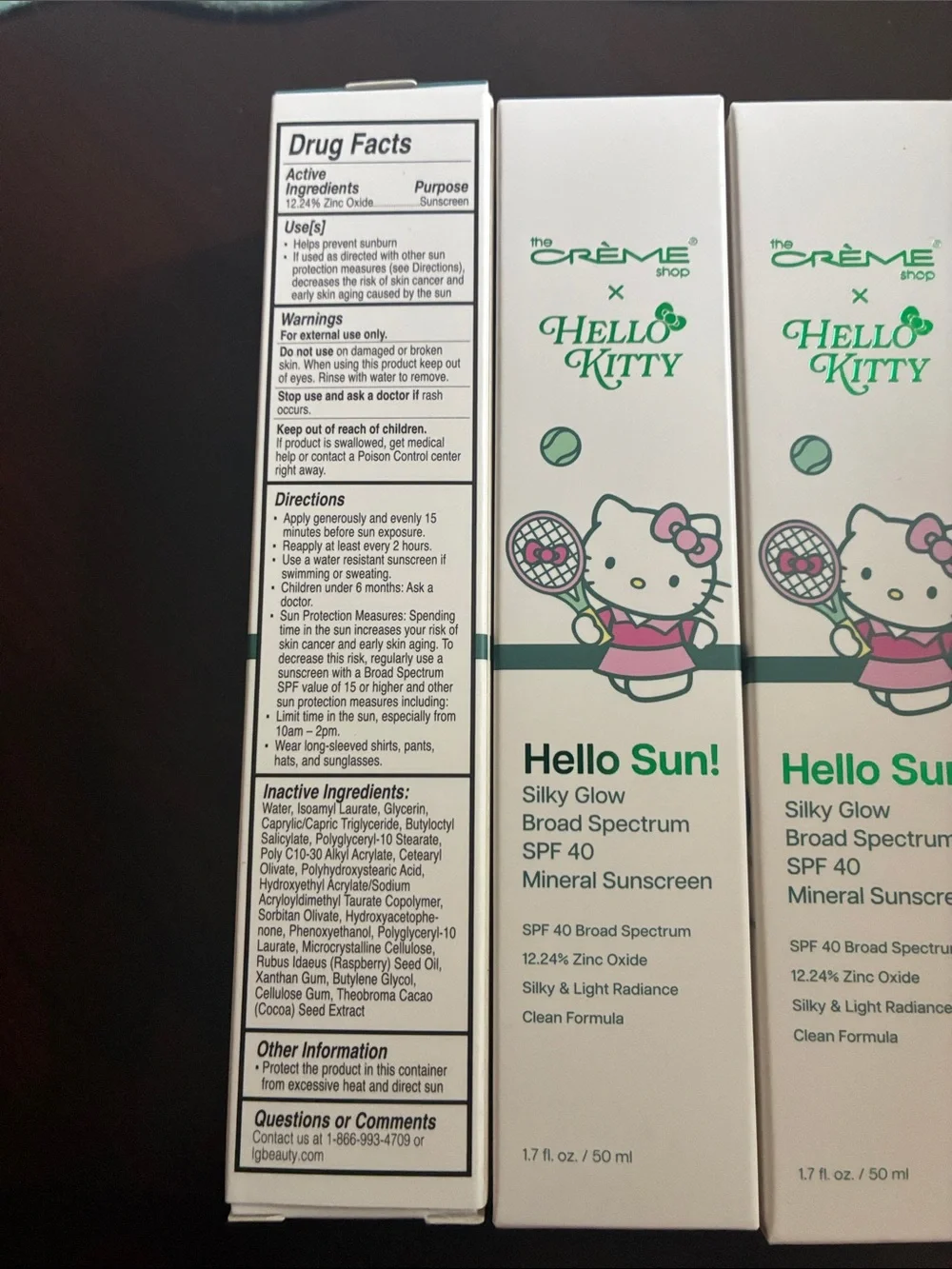 Hello Sun! Silky Glow SPF 40 Mineral Sunscreen - White & Pink you get all 5